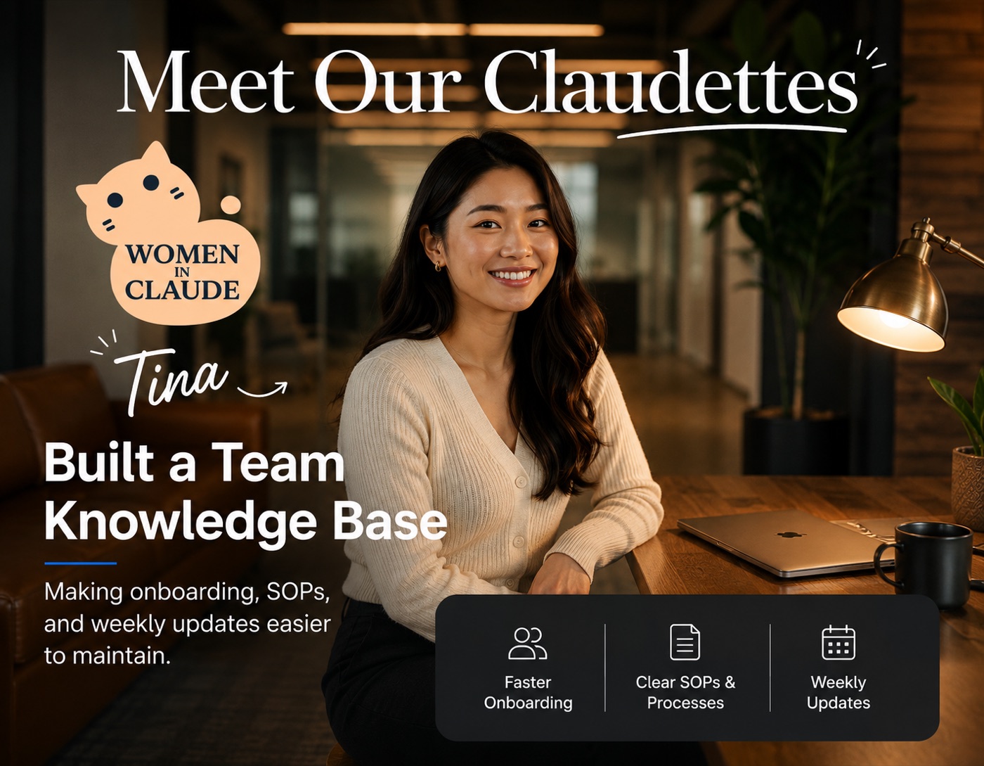 Tina built a team knowledge base with Claude